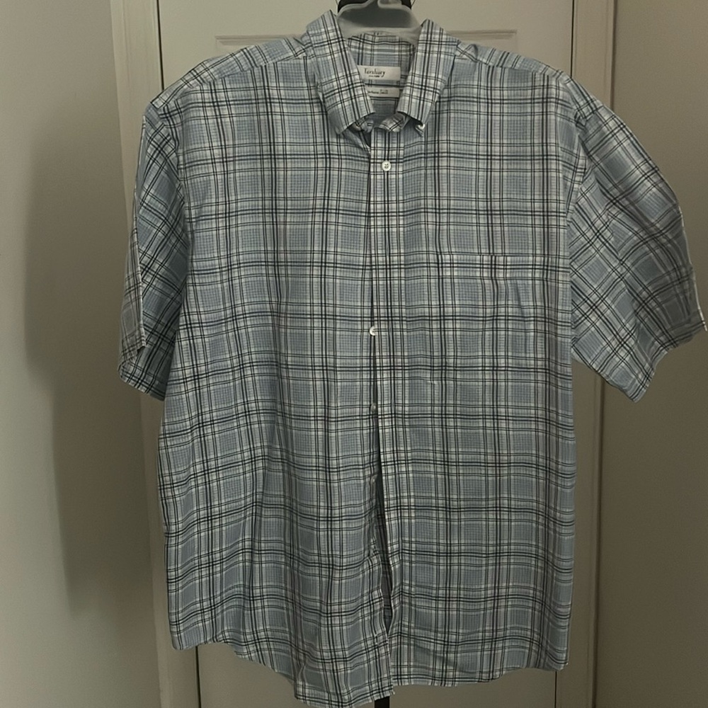 Turnbury Signature Twill plaid shirt. Size Large